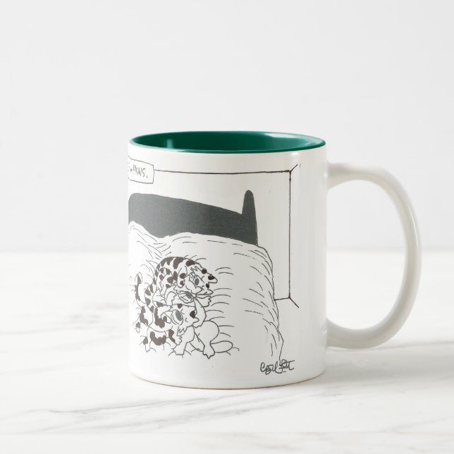Menage Tatzen Zweifarbige Tasse (Rechts)