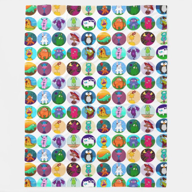 Menagerie-Decke Fleecedecke (Vorderseite)