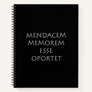Mendacem memorem esse oportet notizbuch