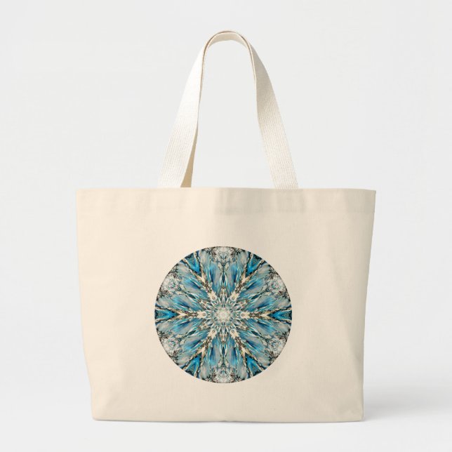 Mendenhall Glacier Mandala Jumbo Stoffbeutel (Vorne)