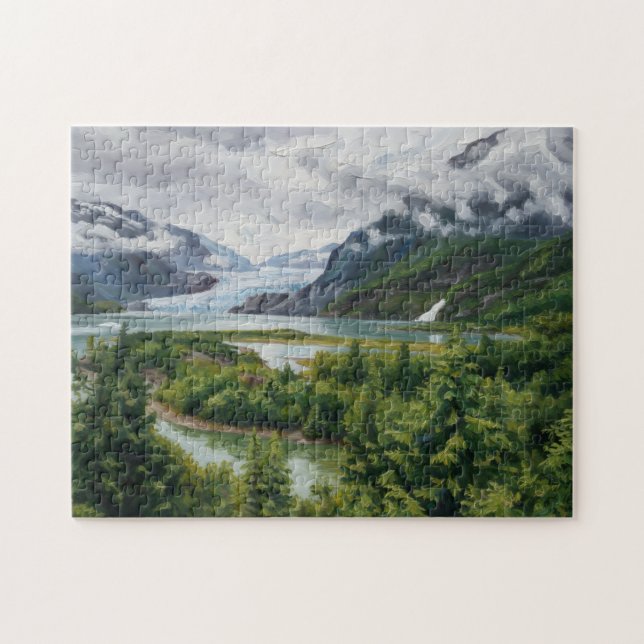 Mendenhall-Gletscher-Nationalforst-Puzzle (Horizontal)