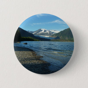 Mendenhall Lake in Juneau Alaska Button