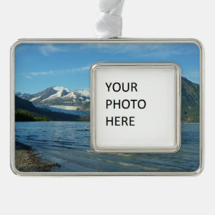 Mendenhall See Juneau Alaska Landschaft Rahmen-Ornament Silber