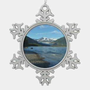 Mendenhall See Juneau Alaska Landschaft Schneeflocken Zinn-Ornament