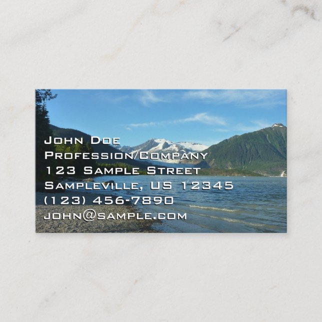 Mendenhall See Juneau Alaska Landschaft Visitenkarte (Vorderseite)