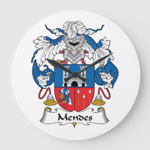 Mendes-Familienwappen Große Wanduhr