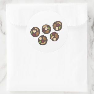 Mendiants French Chocolates Chocolatier Runder Aufkleber
