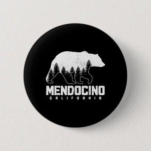 Mendocino California Bär Grizzly Stolz Outdoor Button