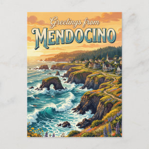 Mendocino Kalifornien Postkarte