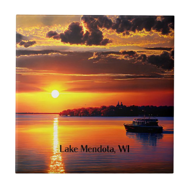 Mendota-See, WI, Fliese (Vorderseite)