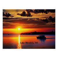 Mendota-See, Wisconsin Sonnenuntergang
