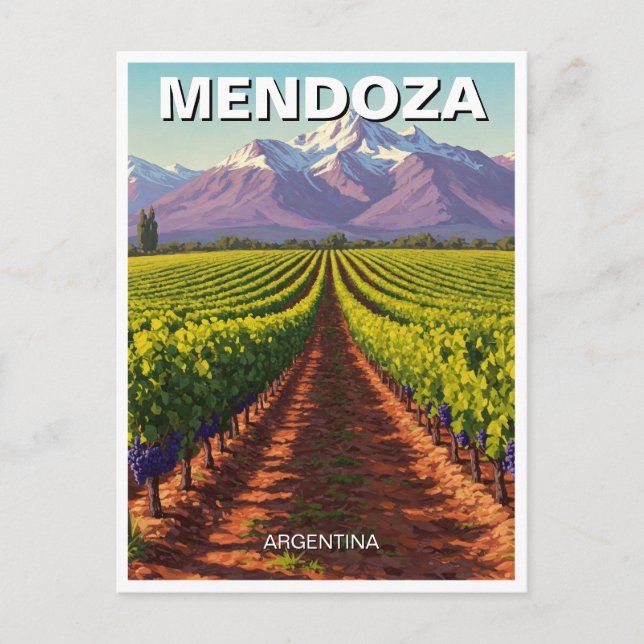 Mendoza Argentinien Reisen Postkarte (Vorderseite)