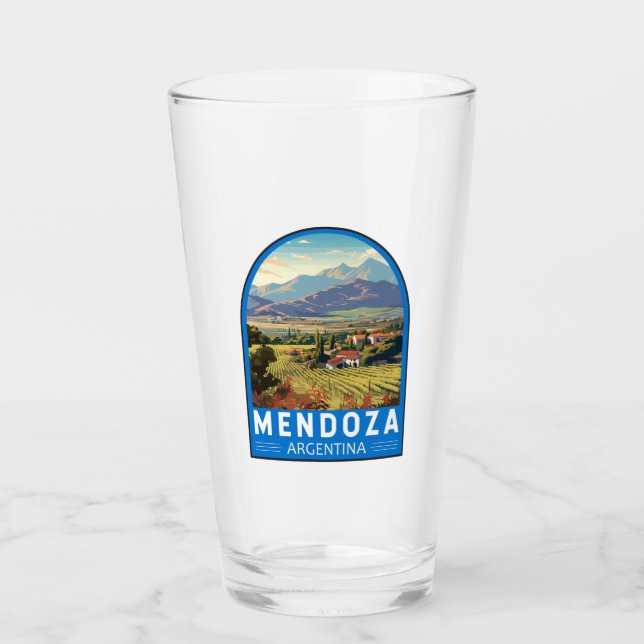 Mendoza Argentinien Reisen Vintag Glas (Vorderseite)