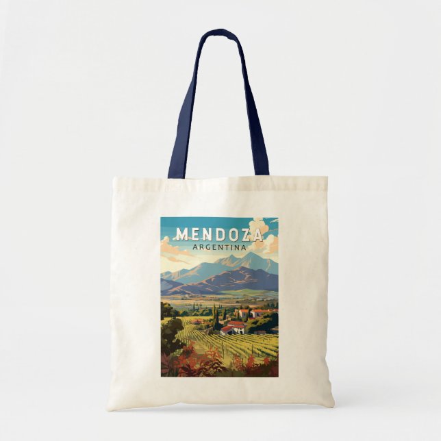 Mendoza Argentinien Reisen Vintag Tragetasche (Vorne)