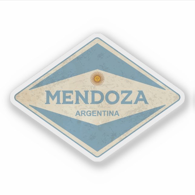 Mendoza Argentinien Vintag Aufkleber (Vorderseite)