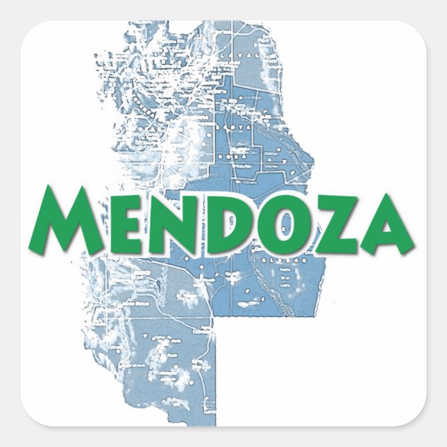 Mendoza Quadratischer Aufkleber (Vorderseite)