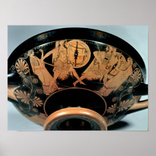 Menelaos, accompanied by Aphrodite Poster