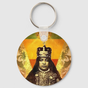 Menen Asfaw Haile Selassie IHN Jah Rastafari Schlüsselanhänger