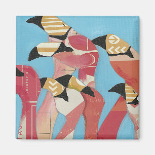 Menge der Flamingos Magnet