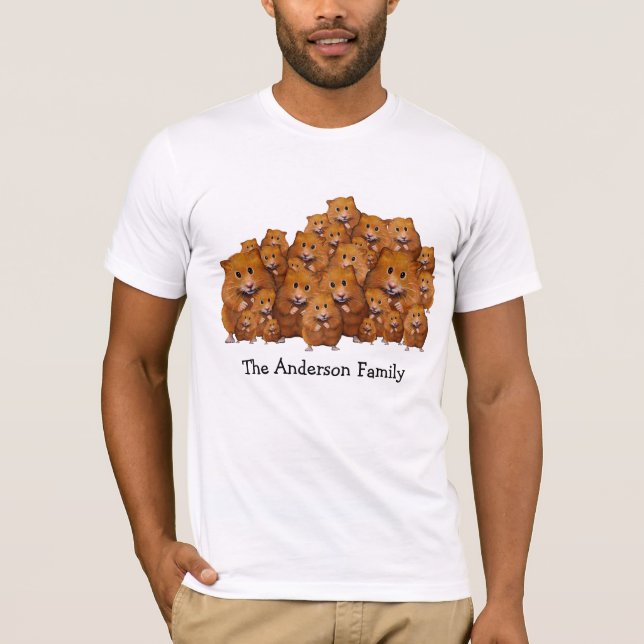 Menge der Hamster: Kunst: Große Familie: Niedlich, T-Shirt (Vorderseite)