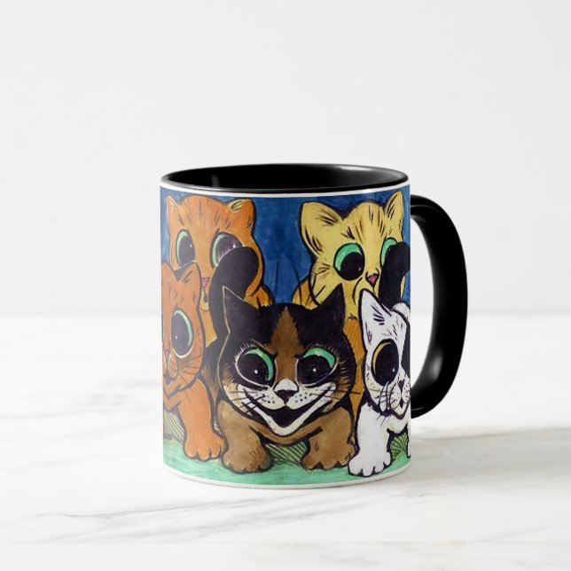 Menge der Katzen (Detail), Louis Wain Tasse (VorderseiteRechts)