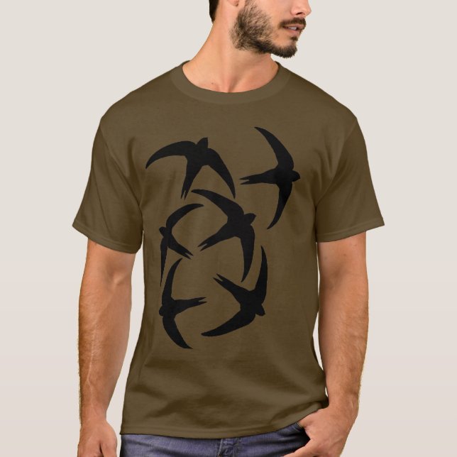 Menge der Schwalben T-Shirt (Vorderseite)