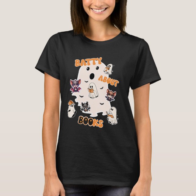 Menge über Bücher Spaß halloween Design für Leser T-Shirt (Vorderseite)