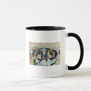 Mengen-Ansammlung an den Brunnen bei Hall von Tasse
