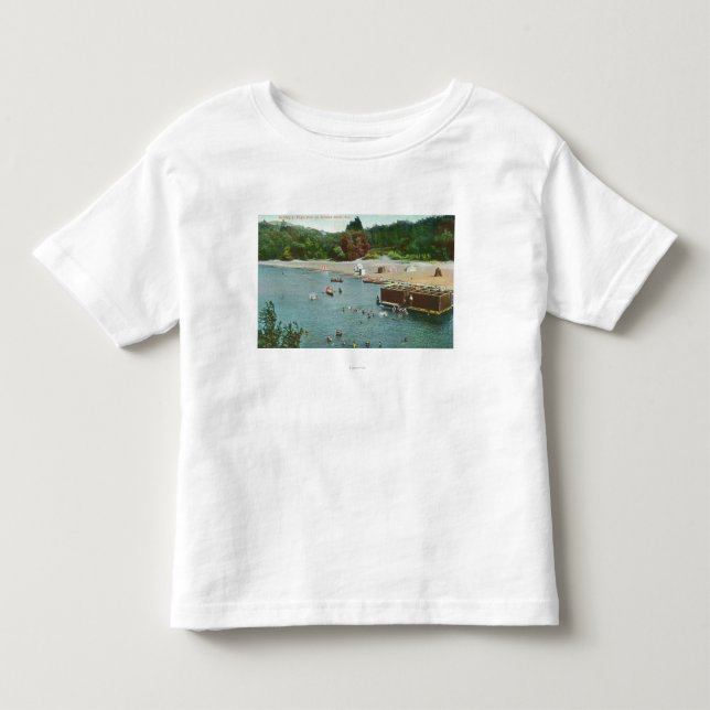 Mengen, die im russischen Fluss schwimmen Kleinkind T-shirt (Vorderseite)