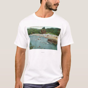 Mengen, die im russischen Fluss schwimmen T-Shirt
