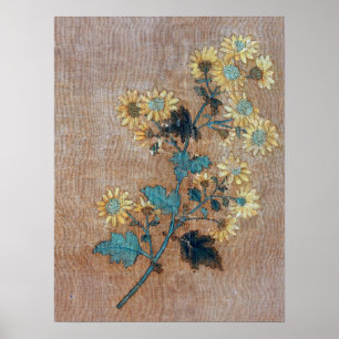 Mengfu - Zehn Chrysanthemen Poster