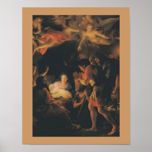 Mengs Adoration Shepherd Vintag Art Poster