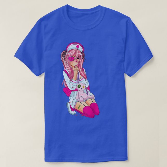 Menhera chan Yami Kawaii Pastel Goth Harajuku Cree T-Shirt (Design vorne)