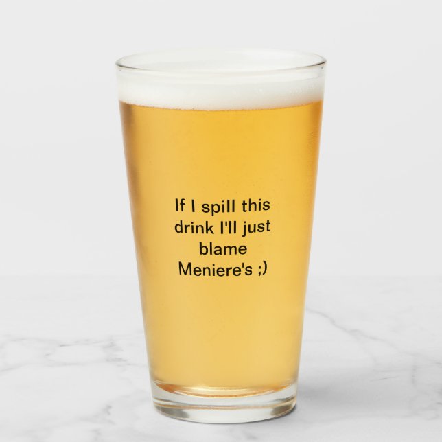 Menière-Kaffeetasse Flüssigkeit verschütten Glas (Vorne (Gefüllt))