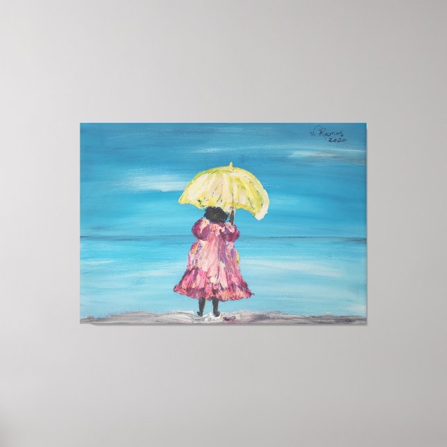 Menina na chuva leinwanddruck (Vorderseite)