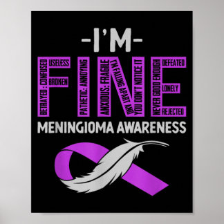 Meningioma-Bewusstseins-Krieger Fein Meningioma Poster