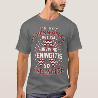 Meningitis Bewusstsein ist nicht Superfrau, sonder T-Shirt