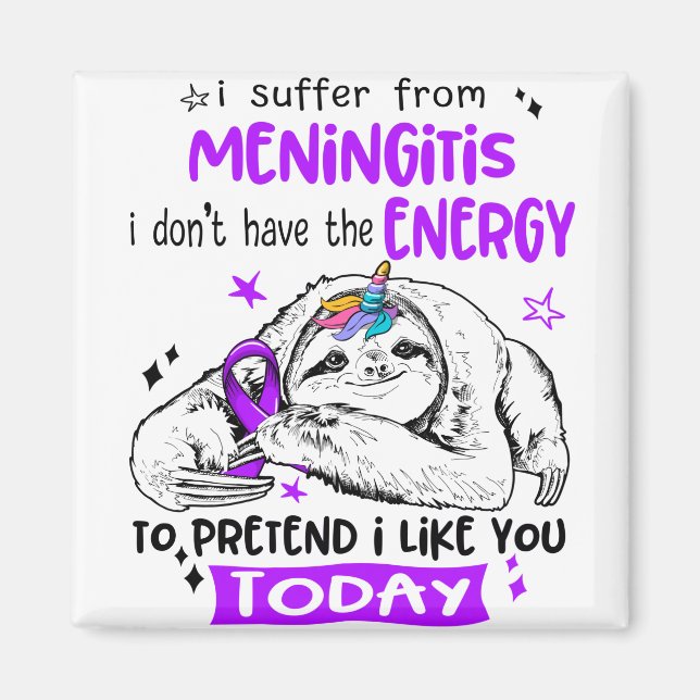 Meningitis Sensibilisierung Monat Band Geschenke Magnet (Vorne)