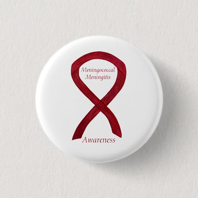 Meningokokken Meningitis Sensibilisierungskampagne Button (Vorderseite)