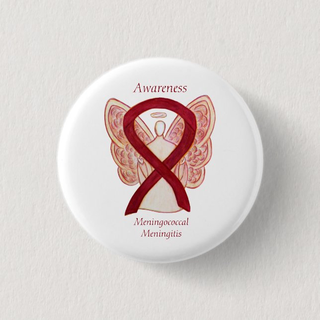 Meningokokken Meningitis Sensibilisierungskampagne Button (Vorderseite)