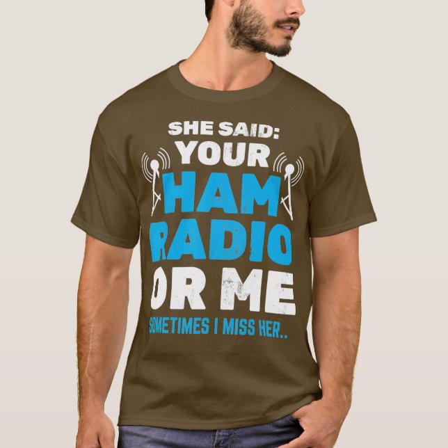 Menne deinen Ham Radio oder Me Morse Code Operator T-Shirt (Vorderseite)