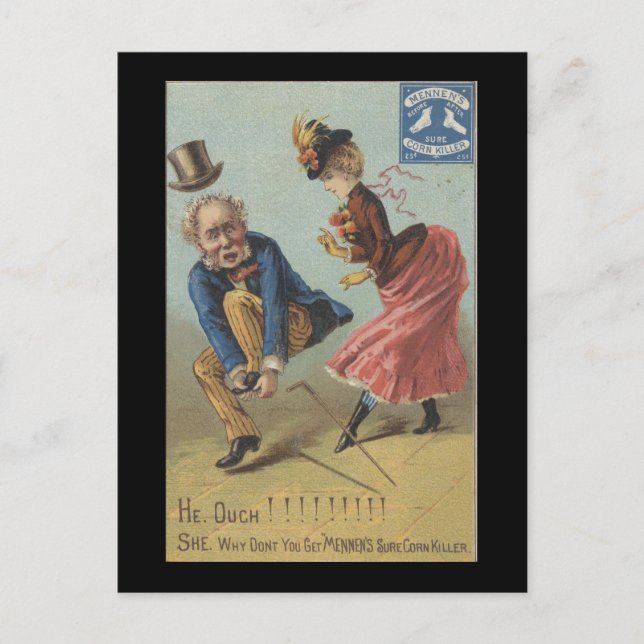 Mennen's Sure Corn Killer Ephemera Postkarte (Vorderseite)