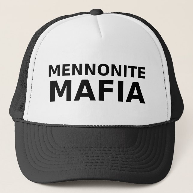 Mennonite Mafia-lustiger Hut-Spaß Truckerkappe (Vorderseite)