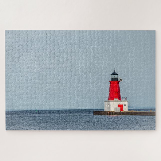 Menominee Lighthouse am Lake Michigan - 1014 Stück (Horizontal)