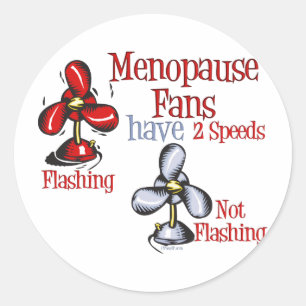 Menopause Fan Runder Aufkleber