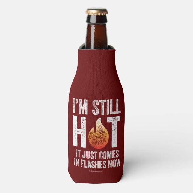 Menopause (ich bin immer noch heiß) Flasche Cooler Flaschenkühler (Flaschenvorderseite)