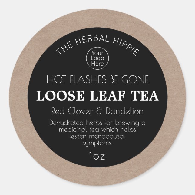 Menopause Loose Labels für Kräutertee Runder Aufkleber (Vorderseite)