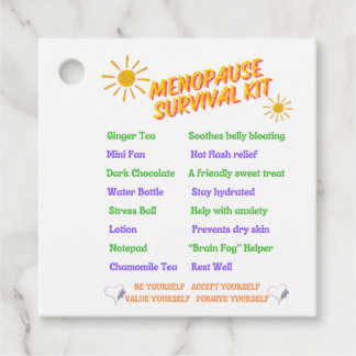 Menopause Überlebenskit-Tag Geschenkanhänger