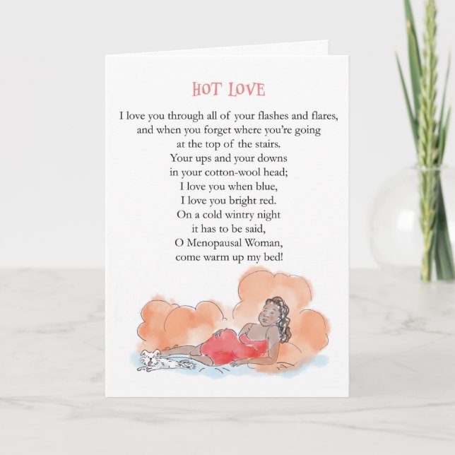 Menopause Valentinskarte  Karte (Vorderseite)