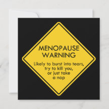 Menopause Warnungskarte